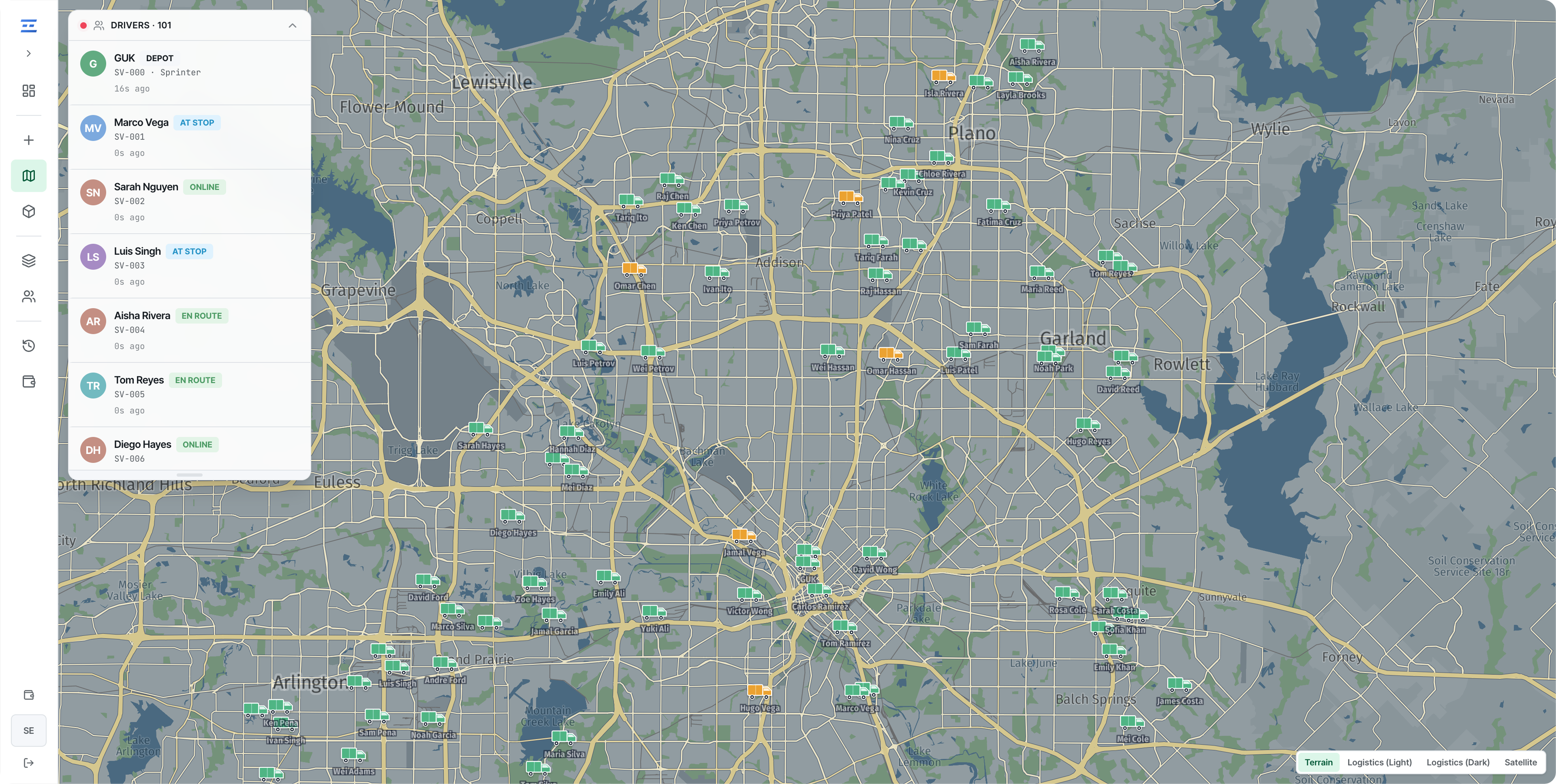 Metro-wide live map