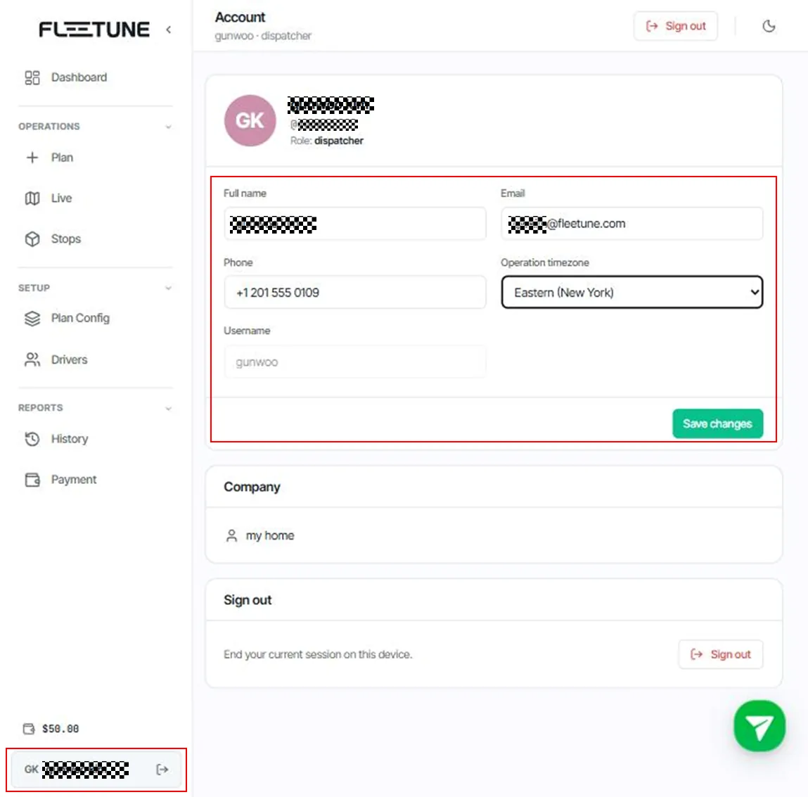 Set Your Operation Timezone and Display Preferences — screenshot 1