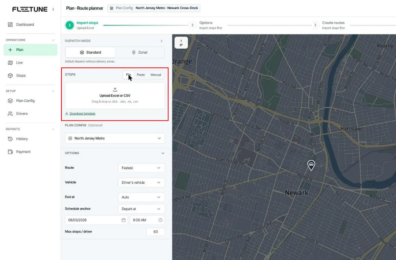Import Stops — screenshot 1